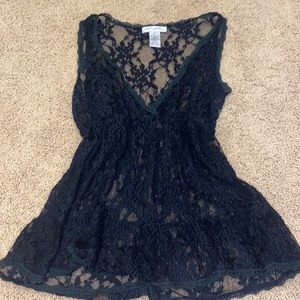 black lace slip